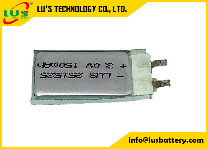 de Batterijlithium Ion Battery For Digital Camera CP251525 van Li MnO2 van 3v 150mah ultra Smal