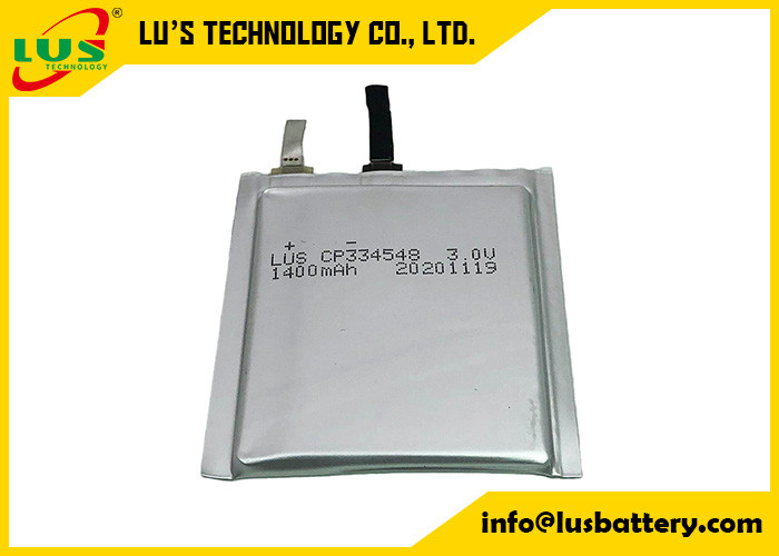 Dunne de Filmbatterijen van de 3,0 Volts1400mah Lipo Uiterst dunne Batterij voor IOT-Oplossingen