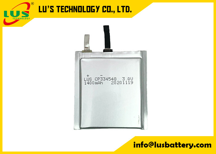 Dunne de Filmbatterijen van de 3,0 Volts1400mah Lipo Uiterst dunne Batterij voor IOT-Oplossingen